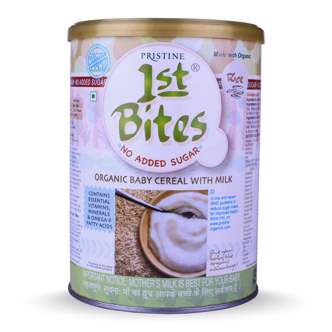 Pristine 1st Bites Organic Rice Baby Cereal Stage-1 Tin Hover Image