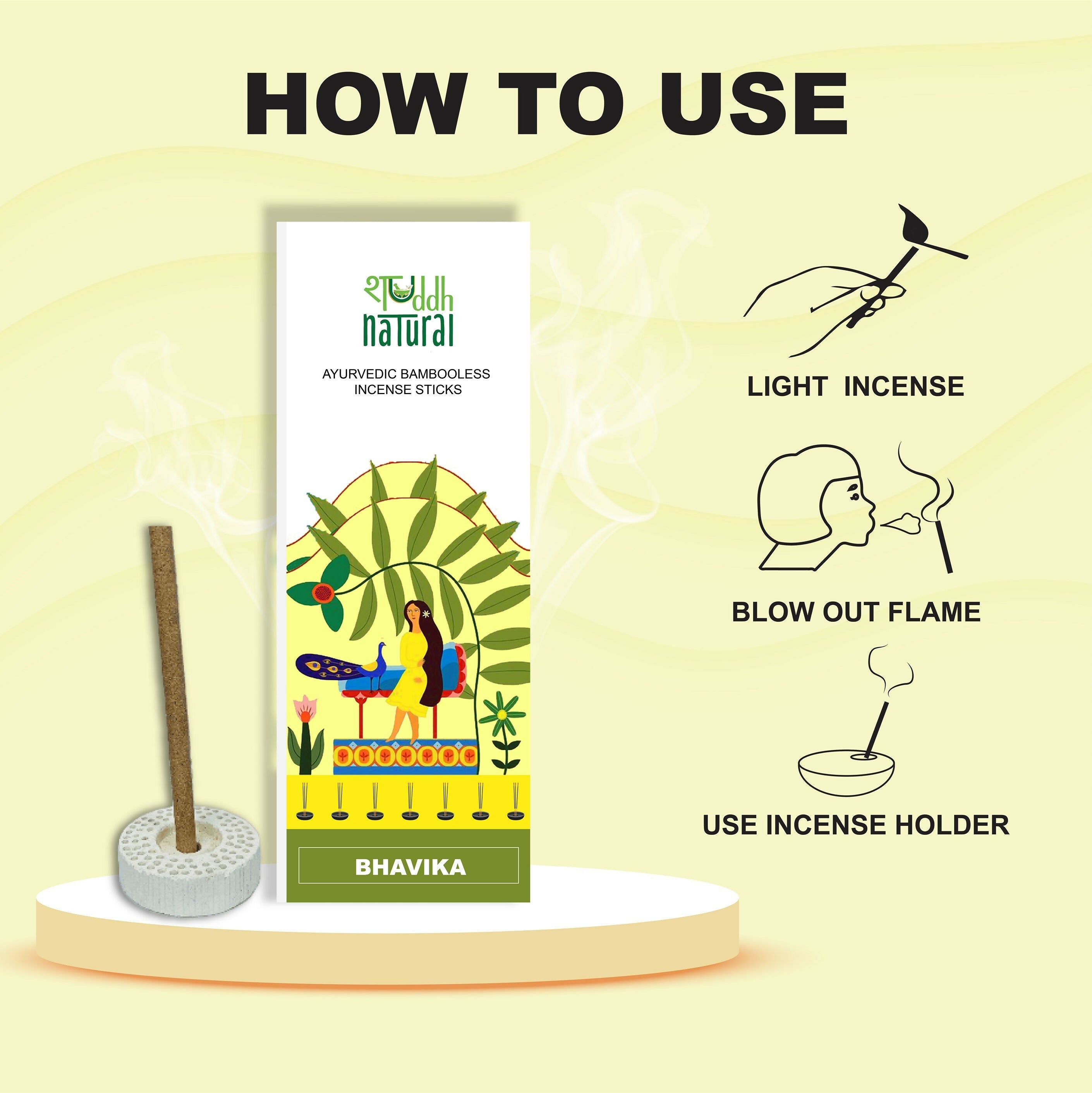 Shuddh Natural Ashwagandha & Turmeric Bambooless Incense Stick