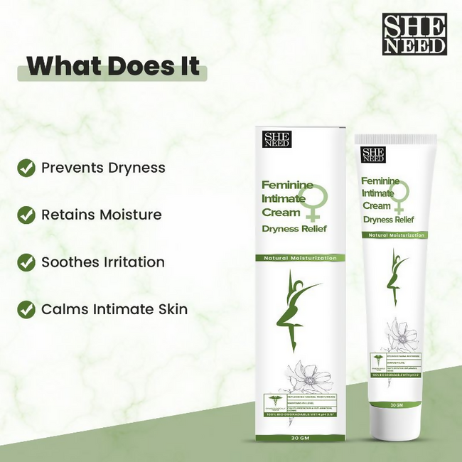 SheNeed Feminine Intimate Cream Dryness Relief Main Image