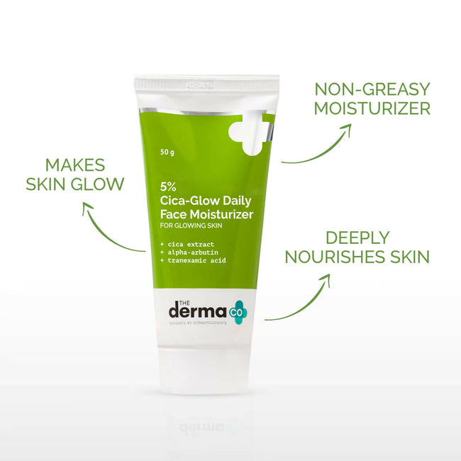 The Derma Co 5% Cica-Glow Moisturizer For Glowing Skin Main Image