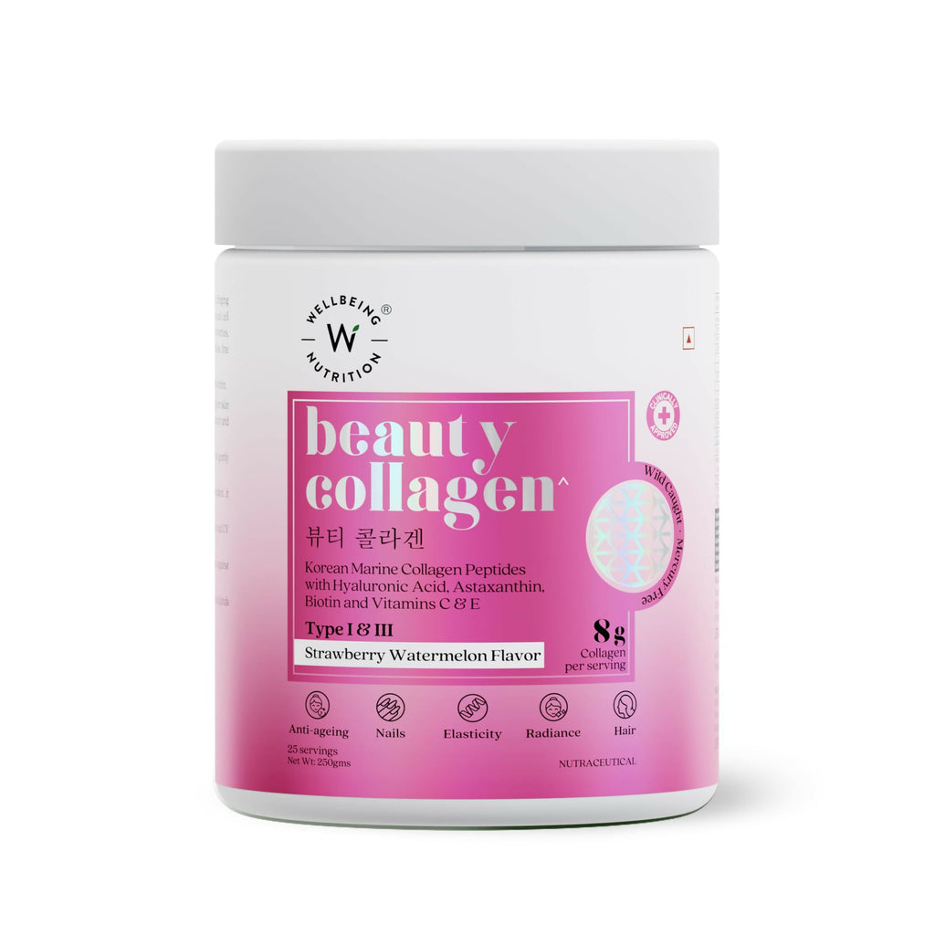 Wellbeing Nutrition Glow Korean Marine & Beauty Collagen Peptides Combo: Tropical Bliss & Strawberry & Watermelon