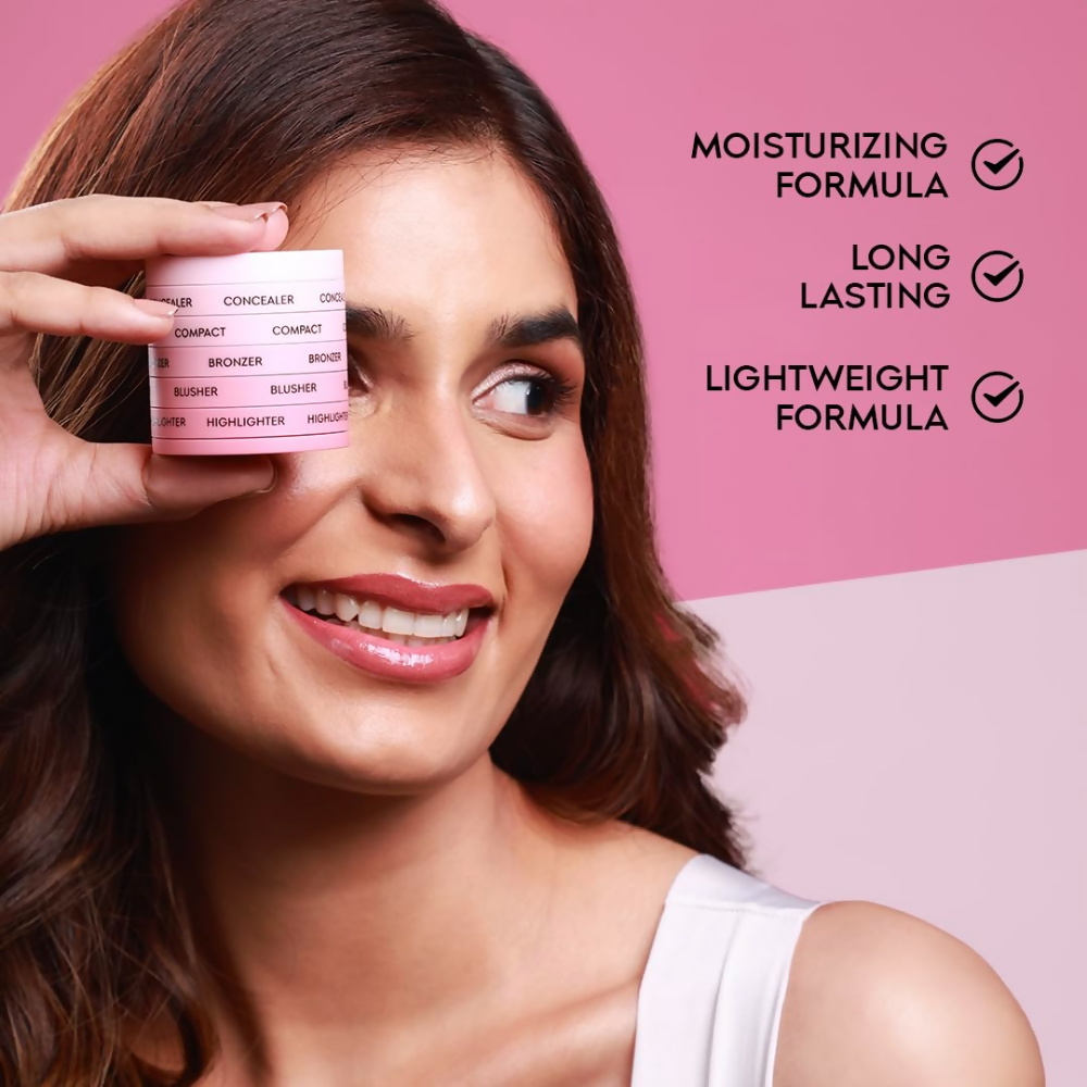 Gleva 5 In 1 Makeup stack Gleva 5 In 1 Makeup stack WIth Concealer, Bronzer, Blusher, Compact & Highlighter Smooth & Blendable Formula - Dusky