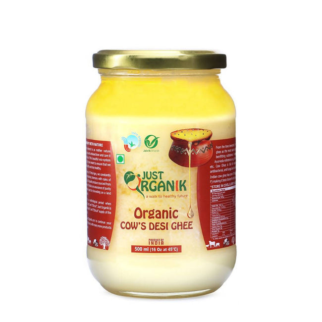 Just Organik Cow Desi Ghee | Desi Ghee with Rich Aroma | Pure Cow Ghee for Better Digestion & Immunity Hover Image
