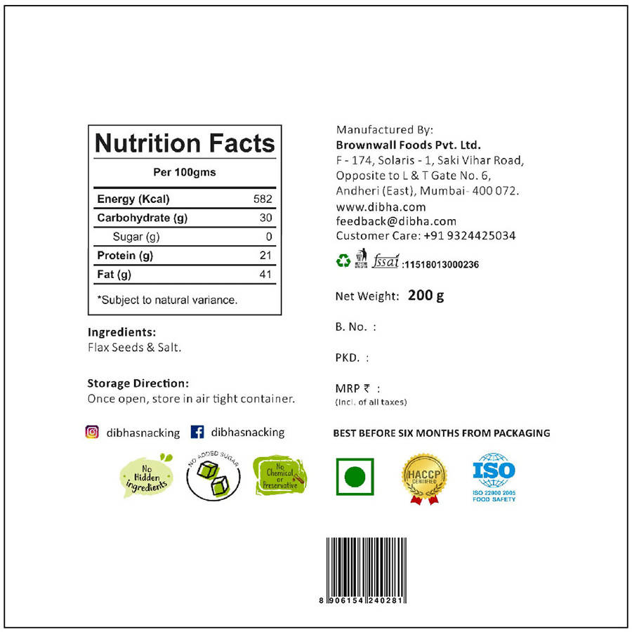 Dibha Salted Flax Seeds