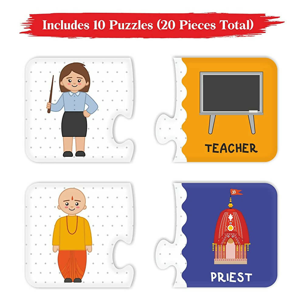 Webby Our Profession 2 Pieces Learning Pack Jigsaw Puzzle for Kids