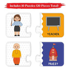 Webby Our Profession 2 Pieces Learning Pack Jigsaw Puzzle for Kids