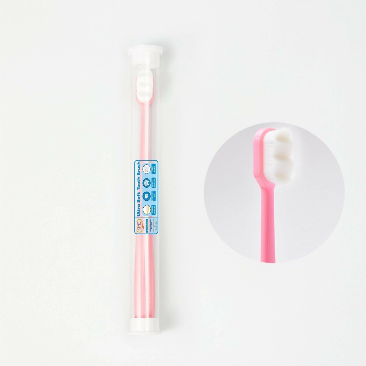 AHC Baby Ultra Soft Toothbrush With Micro Nano Bristles With Tongue Cleaner