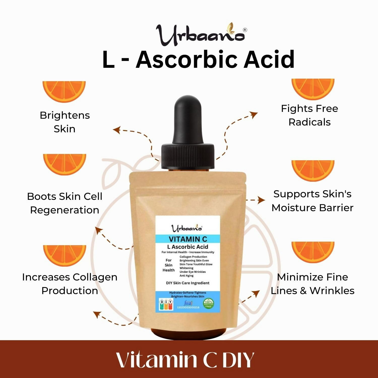 Urbaano Herbal L-Ascorbic Acid (Vitamin C Powder)
