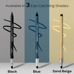 Faces Canada Ultime Pro Intense Gel Kajal With Smudger & Sharpener - Sand Beige