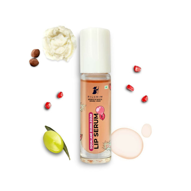 Pilgrim Spanish Lip Serum (Bubblegum) with Roll-on For Visibly Plump Lips, Hydrating Lip Serum For Dark Lips Main Image
