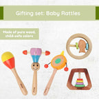 Matoyi Gifting Set ? Wooden Baby Rattles