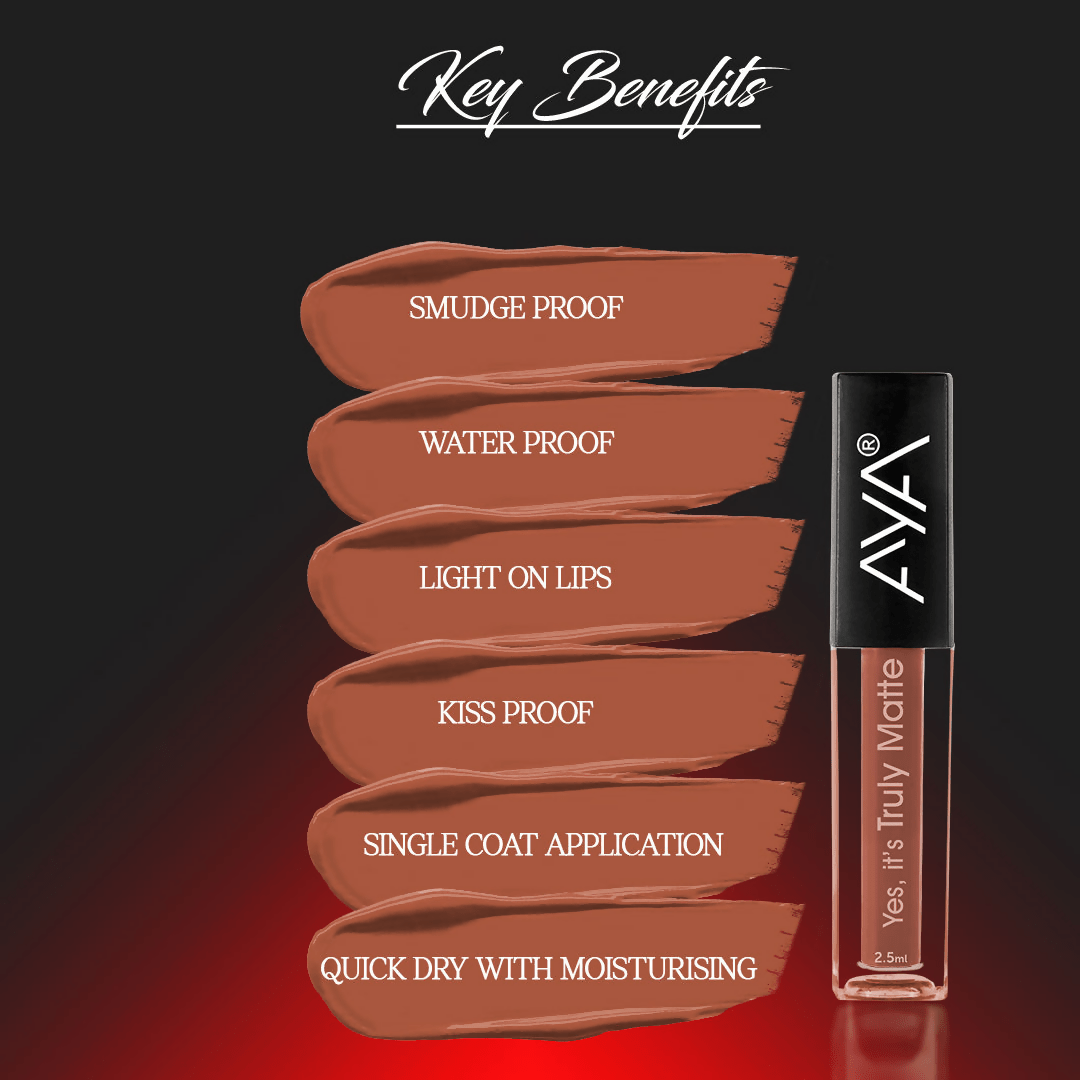 AYA Yes It's Truly Matte Liquid Lipstick - 02 Hazelnut