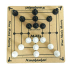 Kraftsman Nine Men's Morris | Navakankari | Daadi | Mills Travel Board Game