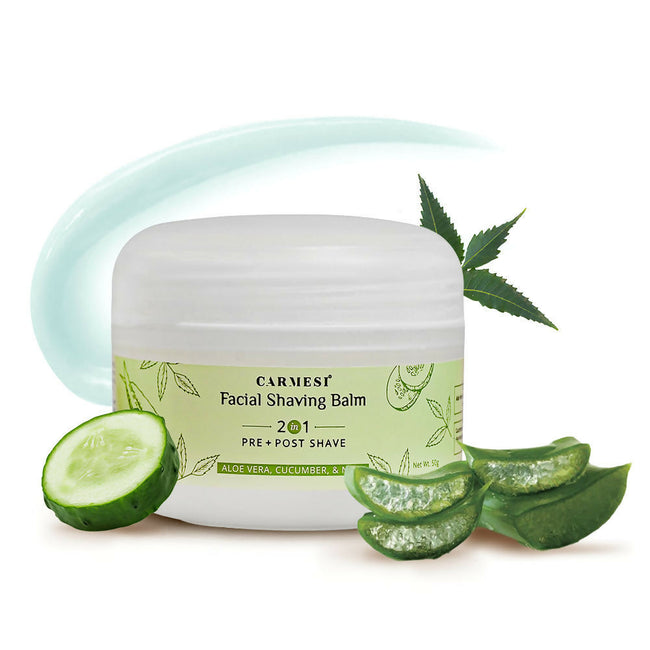 Carmesi Facial Shaving Balm for Women - 2-in-1 (Pre + Post-Shave) - Aloe Vera, Cucumber, Neem Main Image