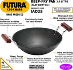 Hawkins Futura Hard Anodised Deep Fry Pan Kadhai 2.5 L (IAD25)