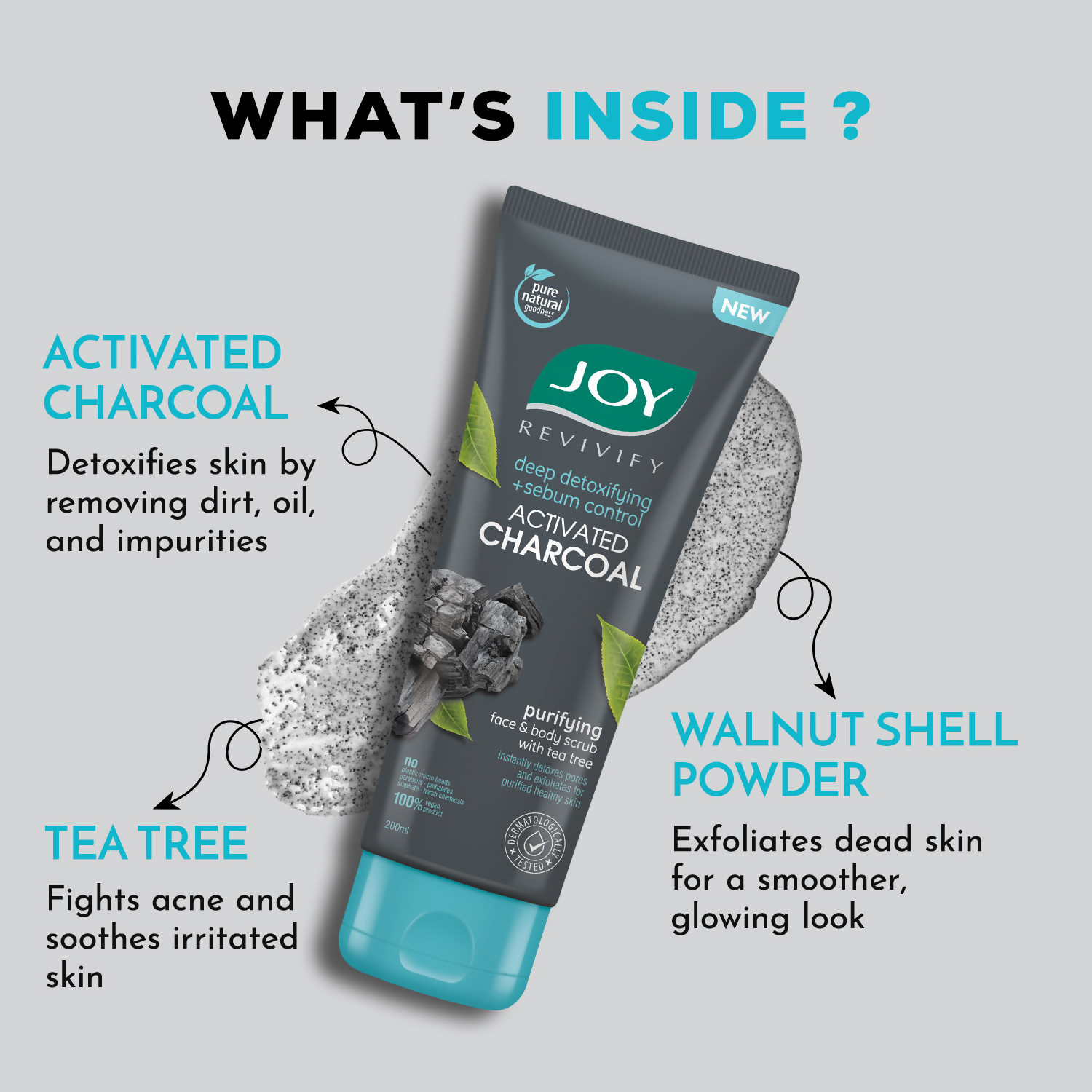 Joy Purifying & Exfoliating Charcoal Face & Body Scrub