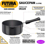 Hawkins Futura Hard Anodised Sauce Pan 18 cm Diameter 2 L (IAS20)