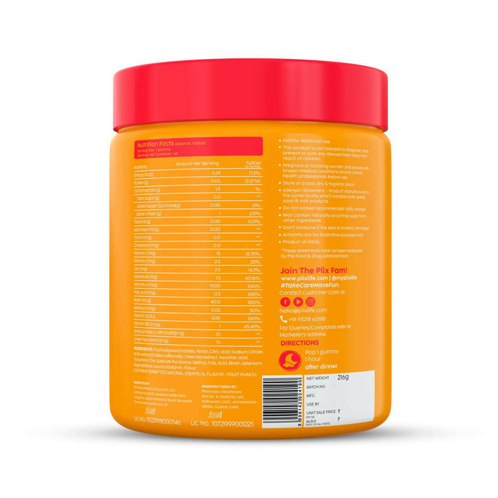 PLIX The Plant Fix Healthier Hair Gummies for Anti Hairfall