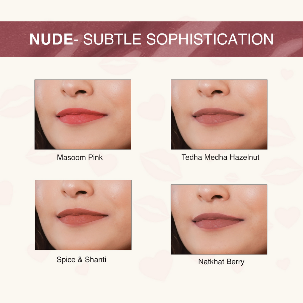 Nourish Mantra Liquid Lipstick Creamy Matte with SPF / Water Proof, Smudge Proof Shade- Spice And Shanti-