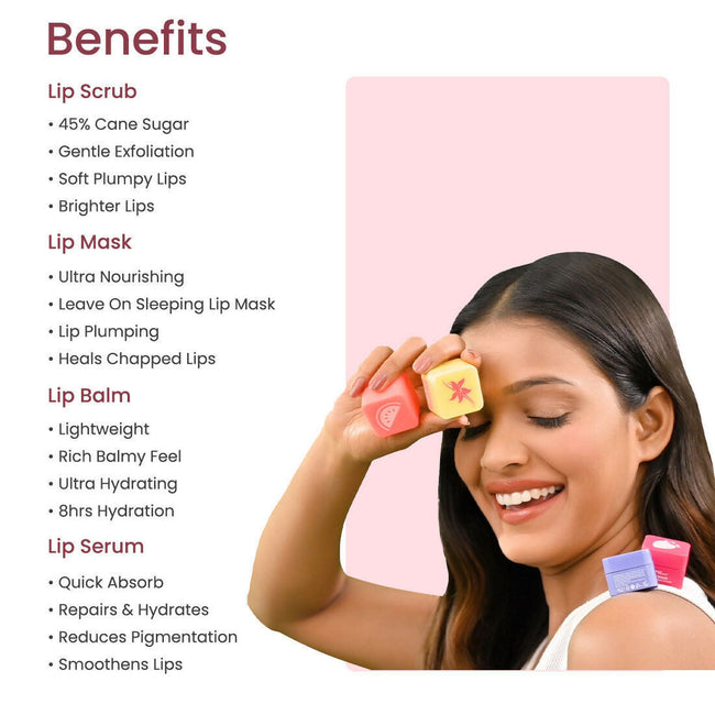 Earth Rhythm Lippie Stack Box - (Lip Scrub, Lip Serum, Lip Balm and Lip Mask) Main Image