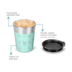Vaya Popcup Insulated Coffee Mug Tumbler With Lid - 250 ml (Cool Cyan)