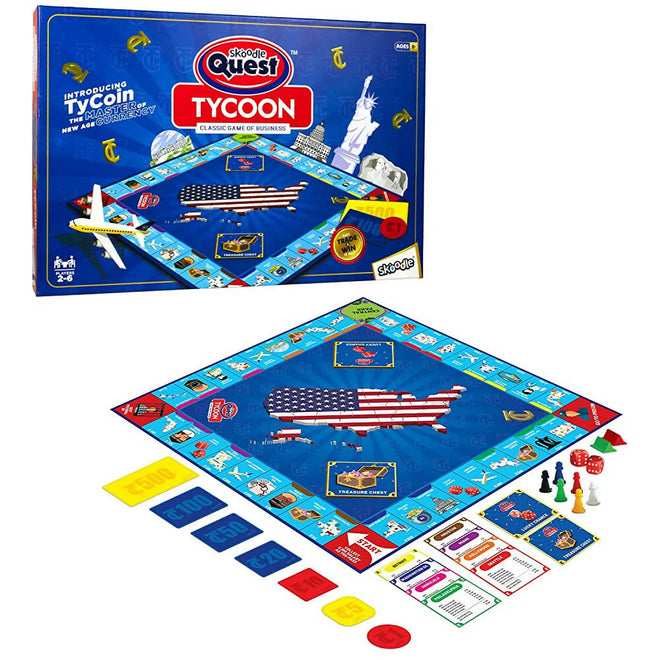Skoodle Quest Tycoon Classic Game of Business Games & Puzzles for Families and Friends, Toys for Kids Hover Image