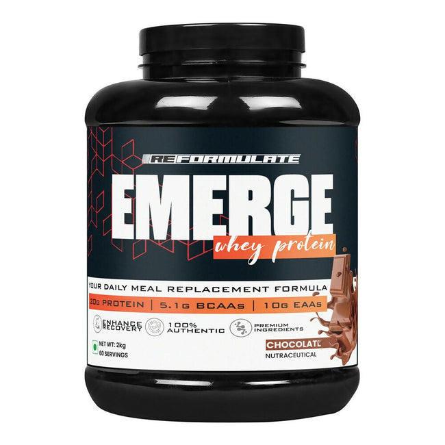 Reformulate Emerge I Whey Protein I Your Daily Meal Replacement Formula I 20 G I Protein I 5.1 G Bcaa's I 10 G Eaa's - Chocolate Hover Image