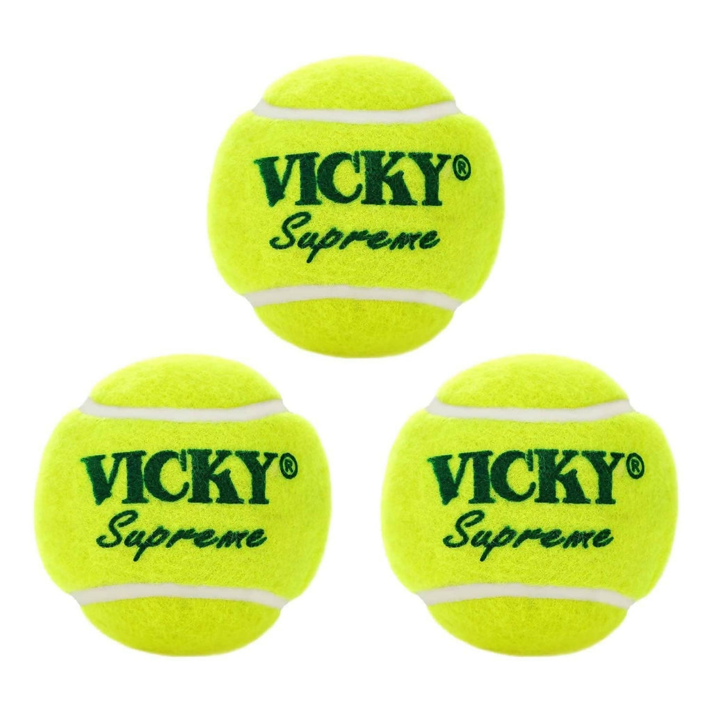 Vicky Supreme Yellow Tennis/Cricket Ball Heavy Multipurposeful Design & Durable Rubber Built