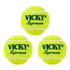Vicky Supreme Yellow Tennis/Cricket Ball Heavy Multipurposeful Design & Durable Rubber Built