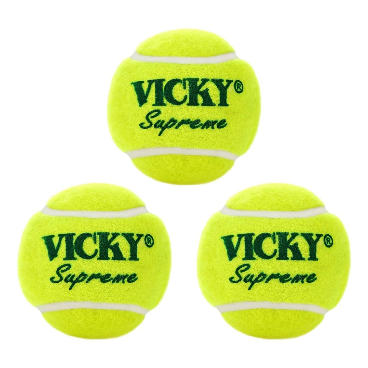 Vicky Supreme Yellow Tennis/Cricket Ball Heavy Multipurposeful Design & Durable Rubber Built