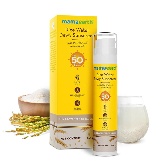 Mamaearth Rice Water Dewy Sunscreen with SPF 50 Main Image