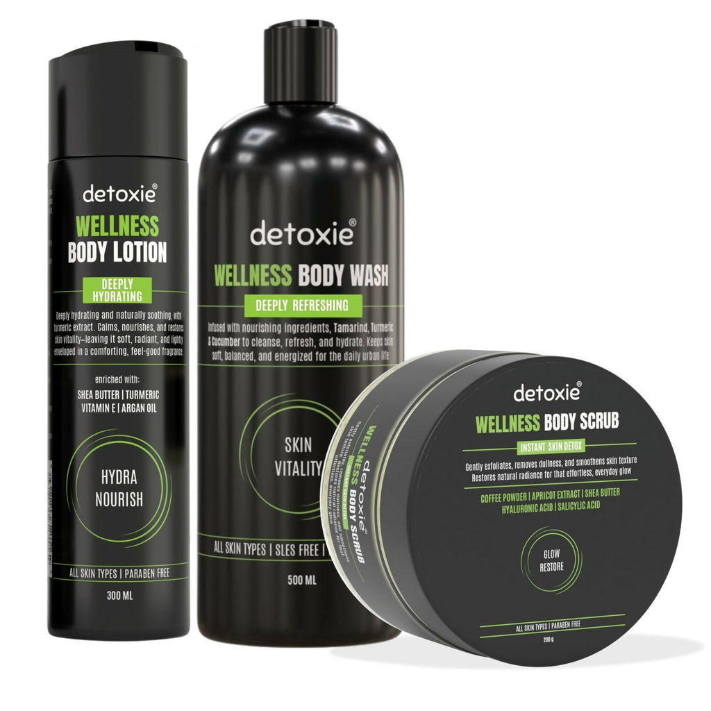 Detoxie Body Wash, Lotion & Scrub Combo - Wellness