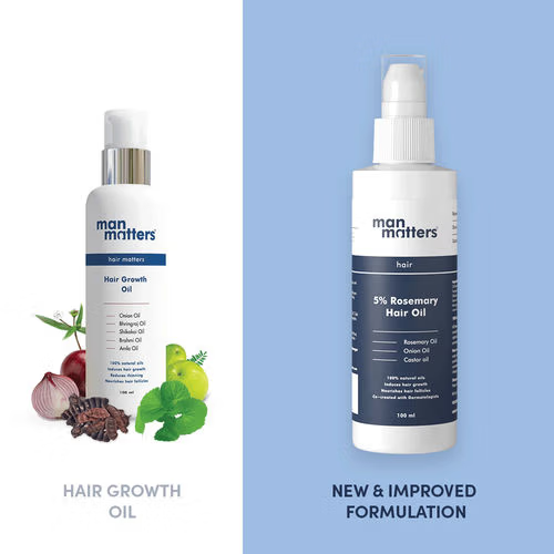 Man Matters Hair Oil for Men With Bhringraj, Onion, Amla, Shikakai & Brahmi Oil.