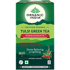 Organic India Tulsi Green Tea, Pomegranate, 25 Tea Bags