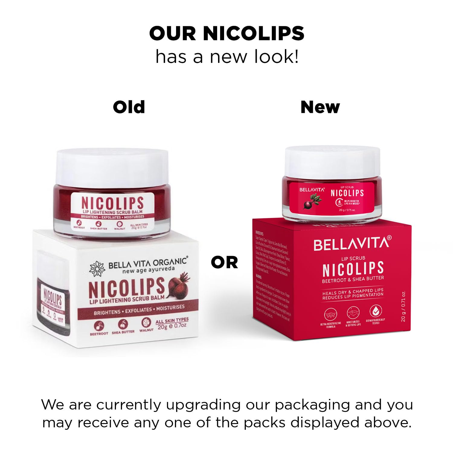 Bella Vita Organic NicoLips Lip Lightening Scrub Balm
