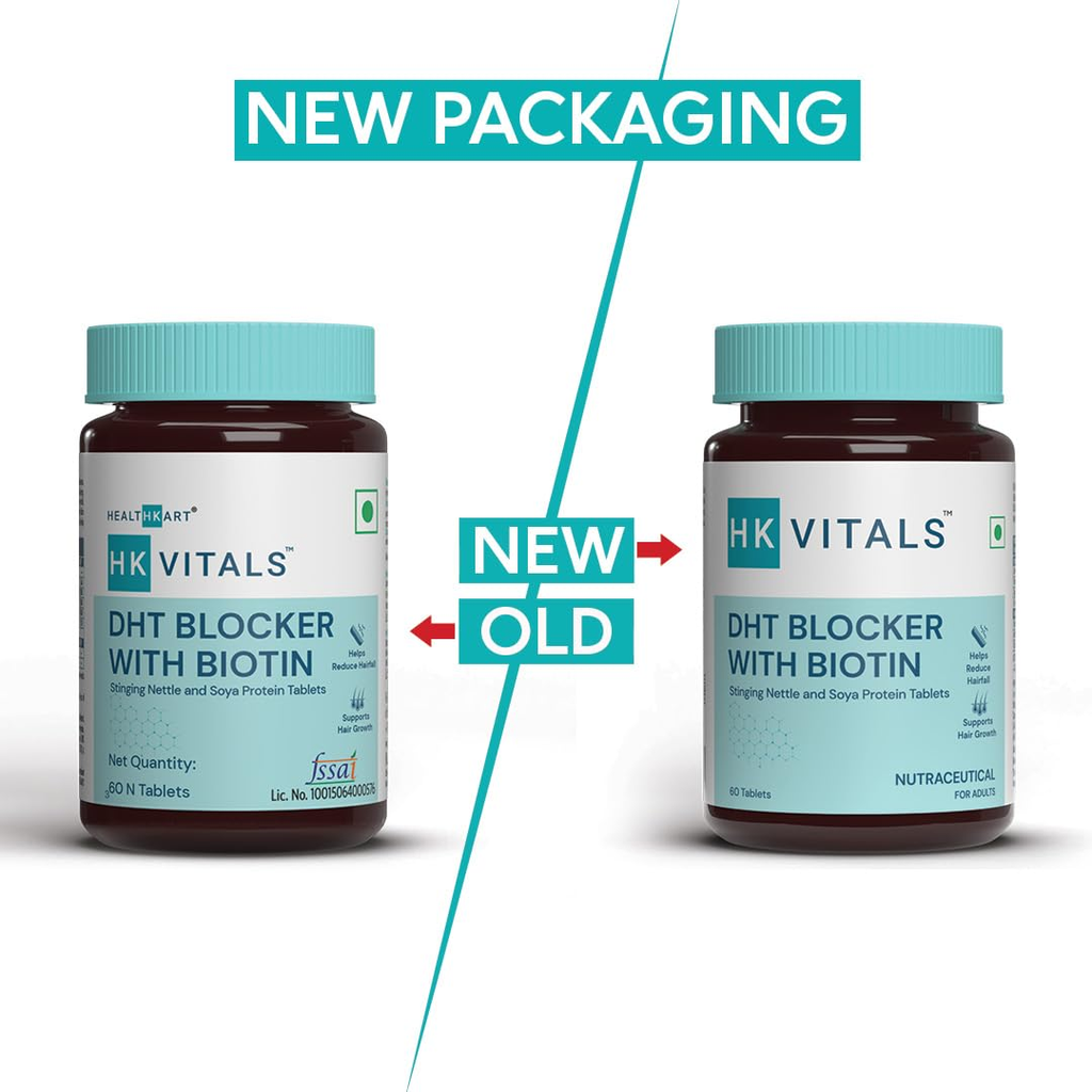 HK Vitals DHT Blocker With Biotin Tablets for Reduces Hair Fall, Stimulates Hair Growth