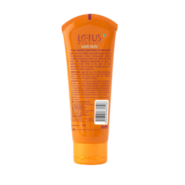 Lotus Herbals Safe Sun 3-in-1 Matte Look Daily Sunscreen Main Image