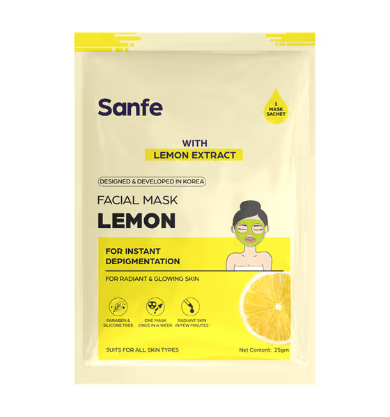 Sanfe Instant Depigmentation Lemon Facial Mask