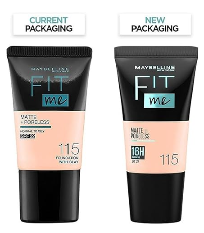 Maybelline New York Fit Me Matte + Poreless Liquid Foundation Tube -115 Ivory (18 Ml) Main Image
