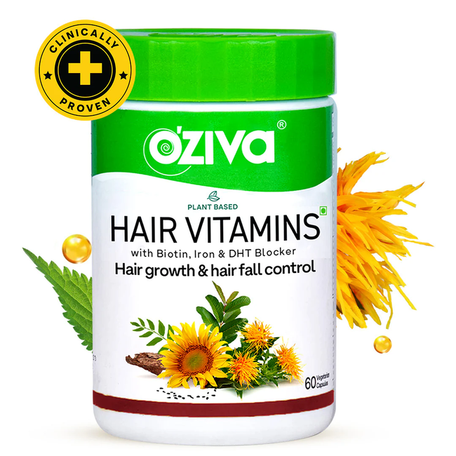 OZiva Hair Vitamins (With Biotin, Iron & Vitamin E) Main Image