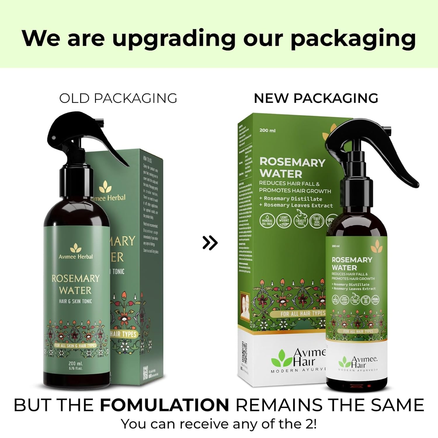 Avimee Herbal Rosemary Water For Hair And Skin For Hair Growth, Hair Fall Control and Scalp Health