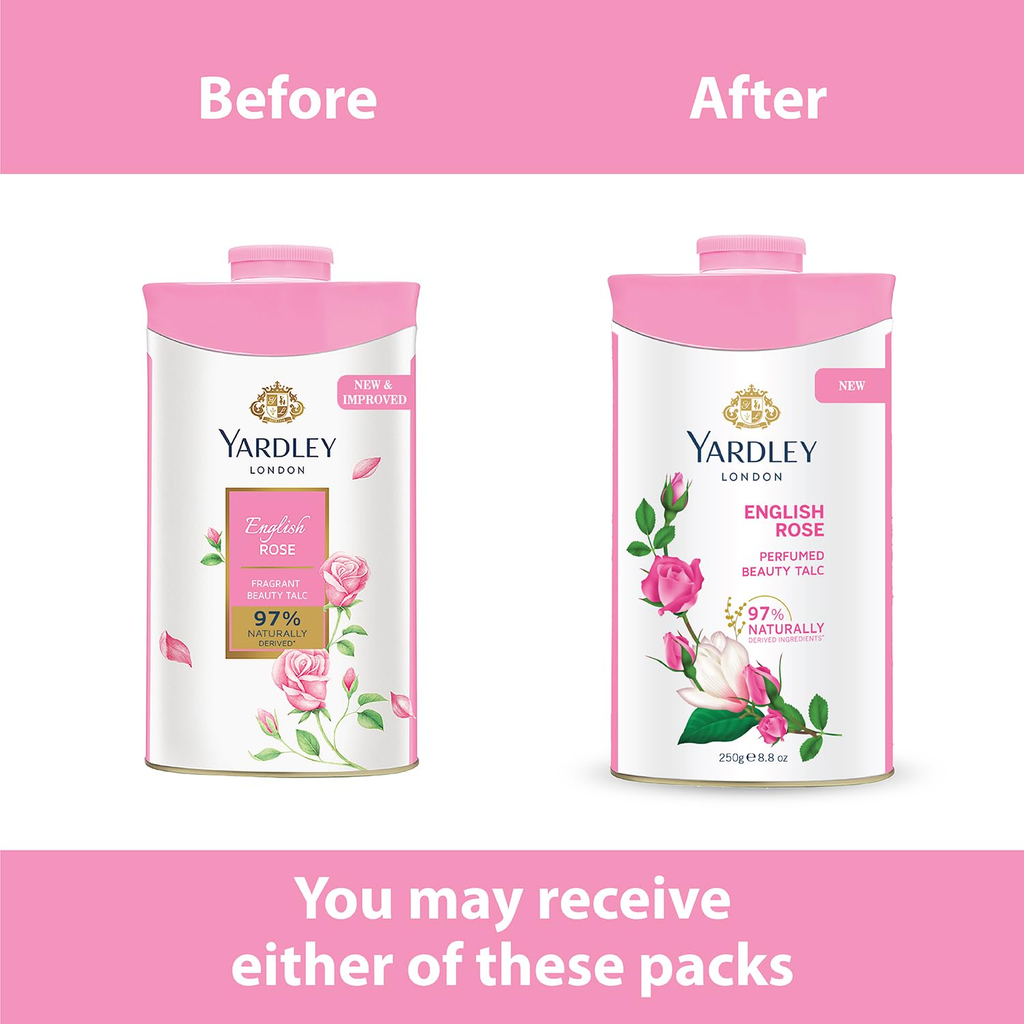 Yardley London English Rose Perfumed Talc Powder For Women