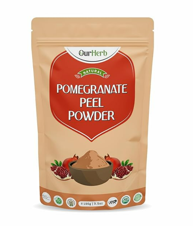 OurHerb Natural & Organic Pomegranate Peel Powder For Skin Care & Hair Care Hover Image