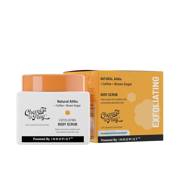 Chemist At Play Exfoliating Body Scrub For Removing Tan & Dead Skin Cells, Men & Women Hover Image