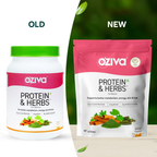 OZiva Protein & Herbs for Women - Protein Powder to Reduce Body Fat, Manage Weight & Metabolism, No Added Sugar