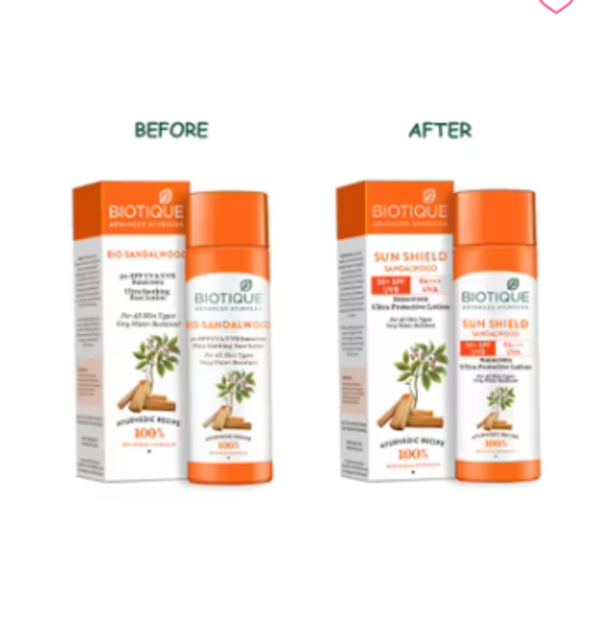 Biotique Sun Shield Sandalwood Ultra Protective Lotion 50+ SPF Main Image