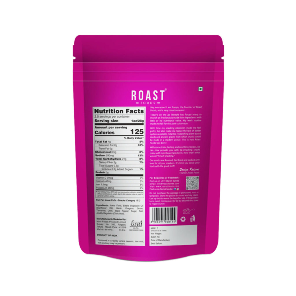 Roast Foods Jowar Puff Peri peri