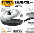 Hawkins Futura Non-stick Frying Pan 26 cm Diameter with Lid 1 L (INF26S)