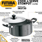 Hawkins Futura Non-stick Stewpot 20 cm Diameter 3 L with Lid (INST30)