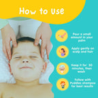 Puddles Happy Hippos Organic Nourish Hair Oil for Kids, Nourishing & Strengthening Formula for Delicate Hair & Scalp